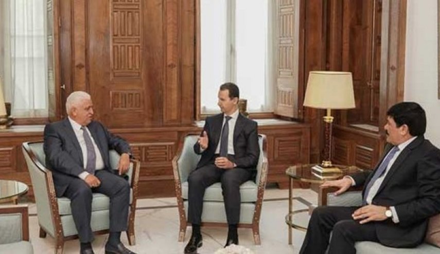 دیدار رئیس الحشد الشعبی با بشار اسد