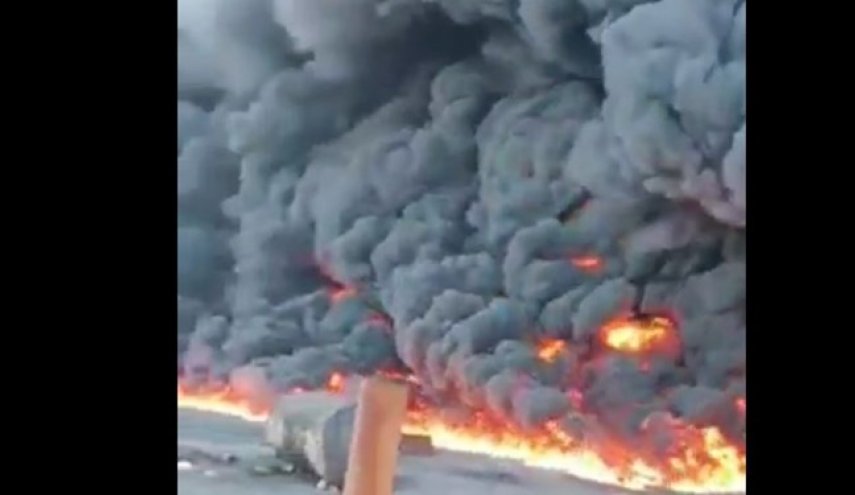 انفجار مهیب مخازن سوخت در شمال سوریه + ویدئو
