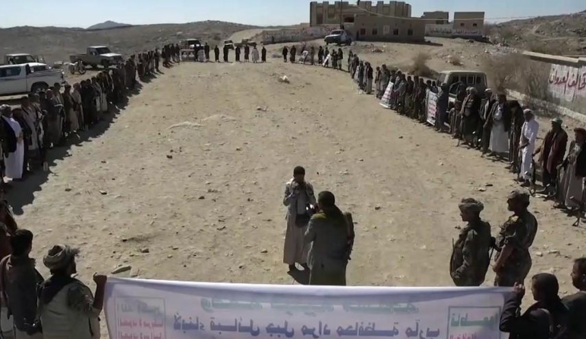 أبناء جبل مراد في مأرب يعلنون النفير لحملة اعصار اليمن