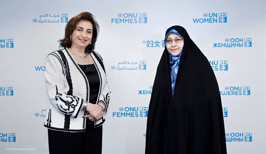 مساعدة الرئيس الايراني تلتقي المديرة التنفيذية لهيئة الأمم المتحدة للمرأة في نيويورك