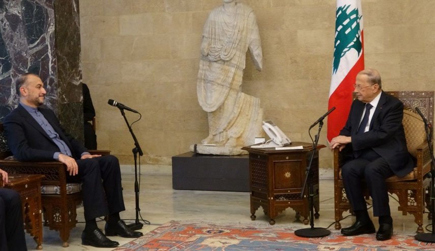 امیرعبداللهیان با رییس جمهور لبنان دیدار کرد