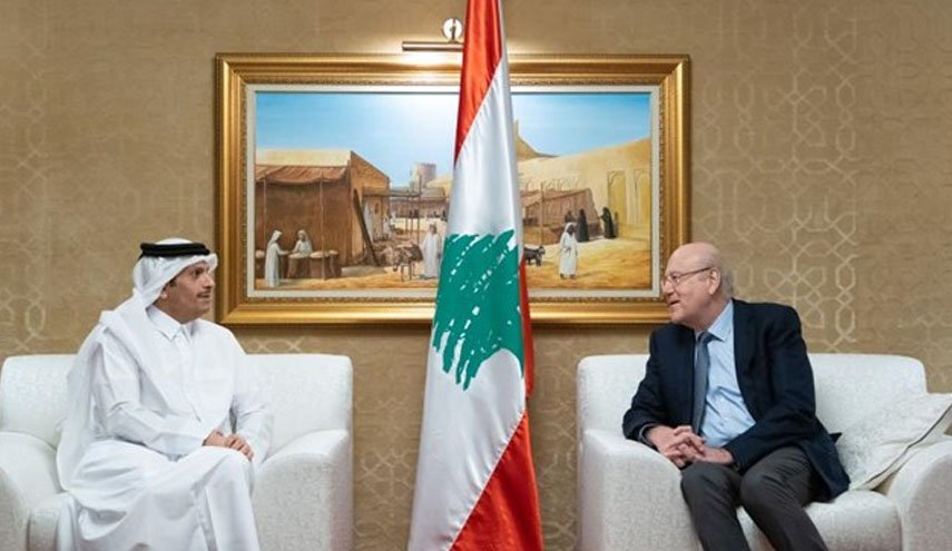 رایزنی وزیر خارجه قطر با نخست وزیر لبنان