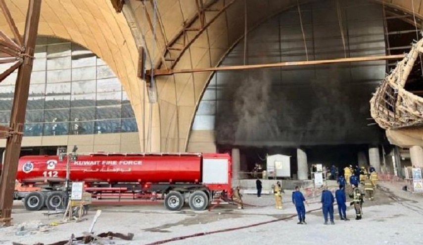اندلاع حريق في مشروع مطار الكويت الجديد