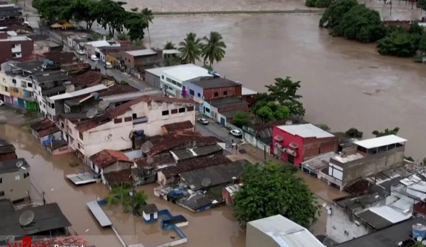 ۸ کشته درپی باران سیل آسا در برزیل