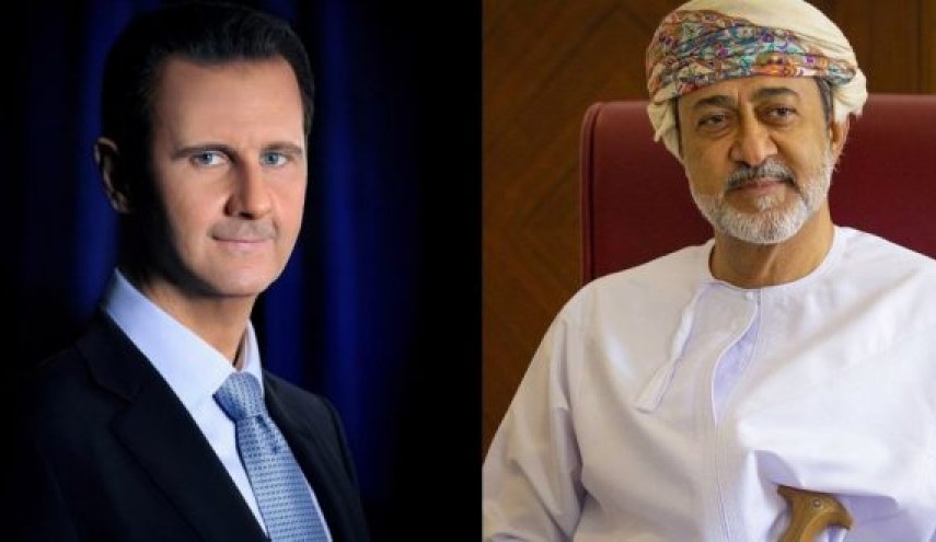 تاکید رئیس جمهور سوریه و سلطان عمان بر تقویت همکاری‌ها