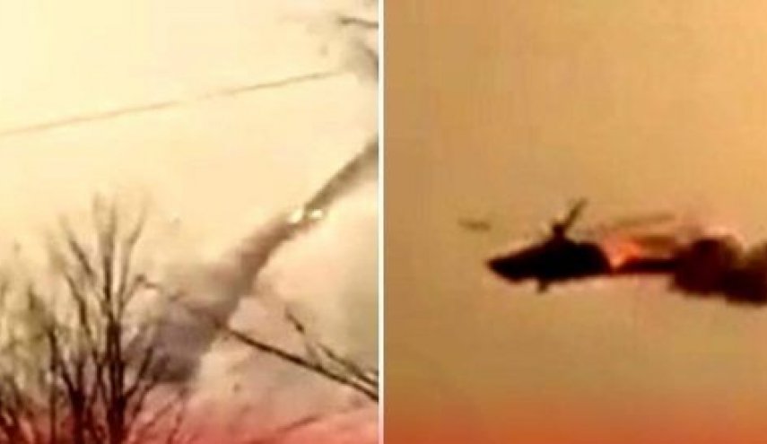 سرنگونی دو هلی‌کوپتر اوکراین در ماریوپل