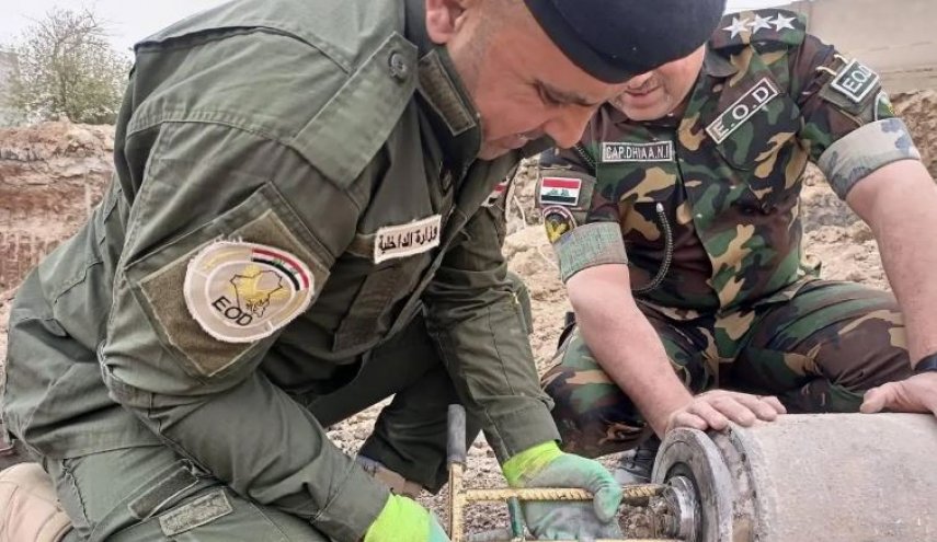 الامن العراقي يعالج 'قنبلة طائرة' عيار 500 رطل في نينوى
