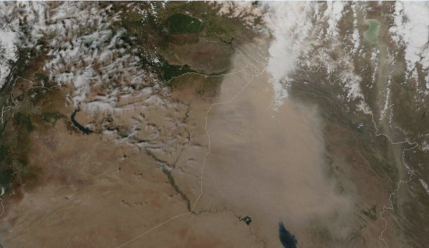 بالصور: ناسا ترصد العاصفة الترابية في بغداد!