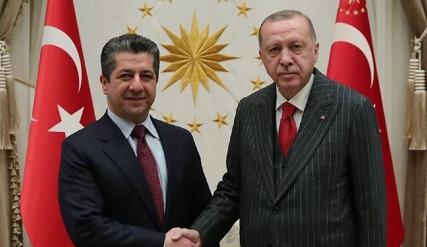 بارزانی به ترکیه رفت و با اردوغان دیدار کرد