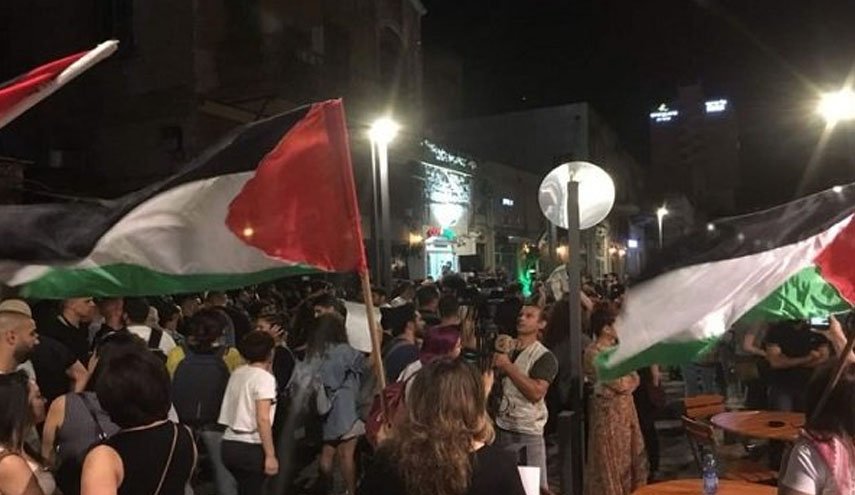 فلسطینیان در حمایت از مسجدالاقصی امشب در «حیفا» تظاهرات می‌کنند