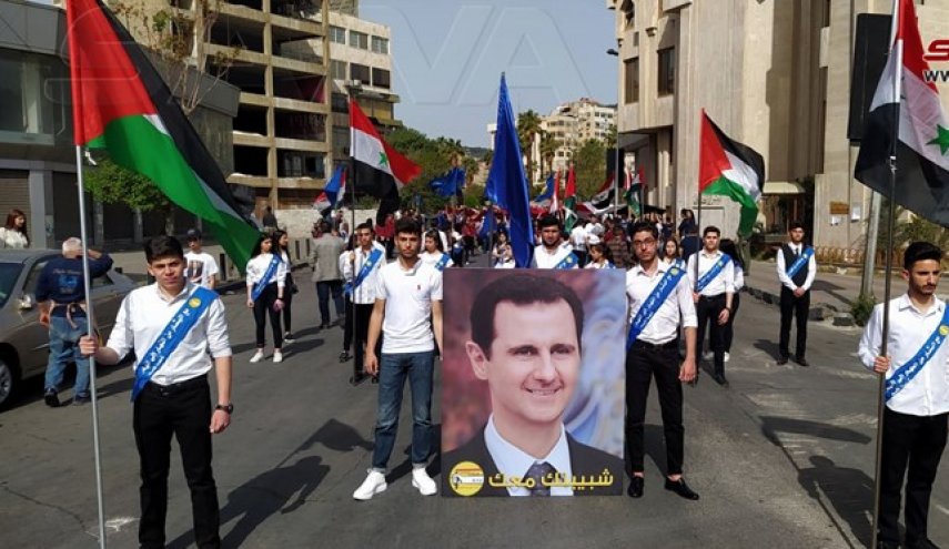 جشن استقلال سوریه در دمشق و جولان اشغالی

