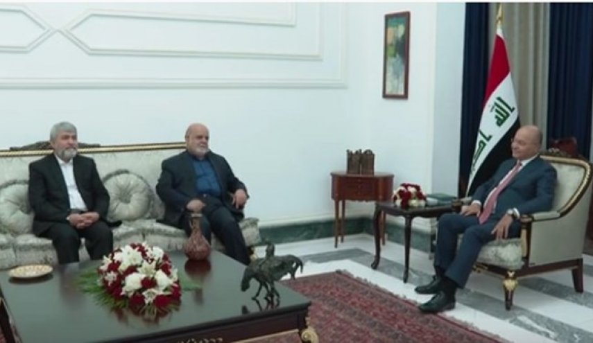 ایرج مسجدی در پایان ماموریت خود در عراق با برهم صالح دیدار کرد
