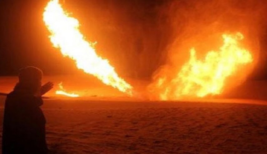 انفجار در خط لوله گاز مصر در صحرای سینا