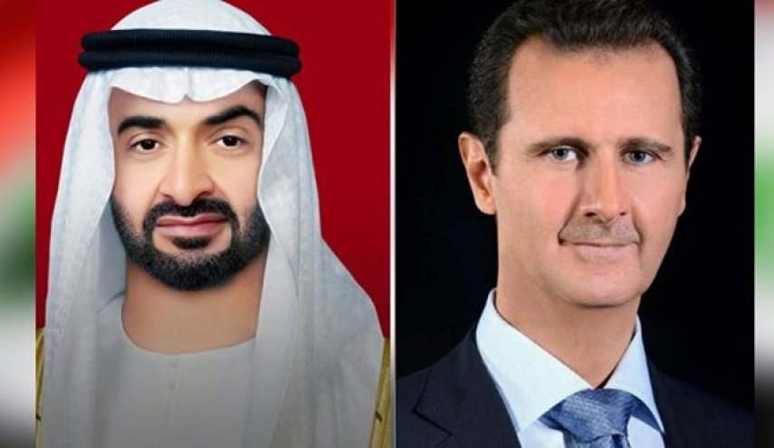 بشار اسد و ولی‌عهد ابوظبی عید فطر را به یکدیگر تبریک گفتند