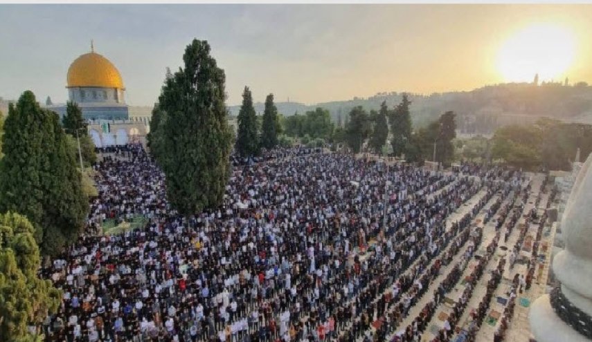 حال وهوای عید فطر در فلسطین؛ مسجدالاقصی میزبان 200 هزار نمازگزار