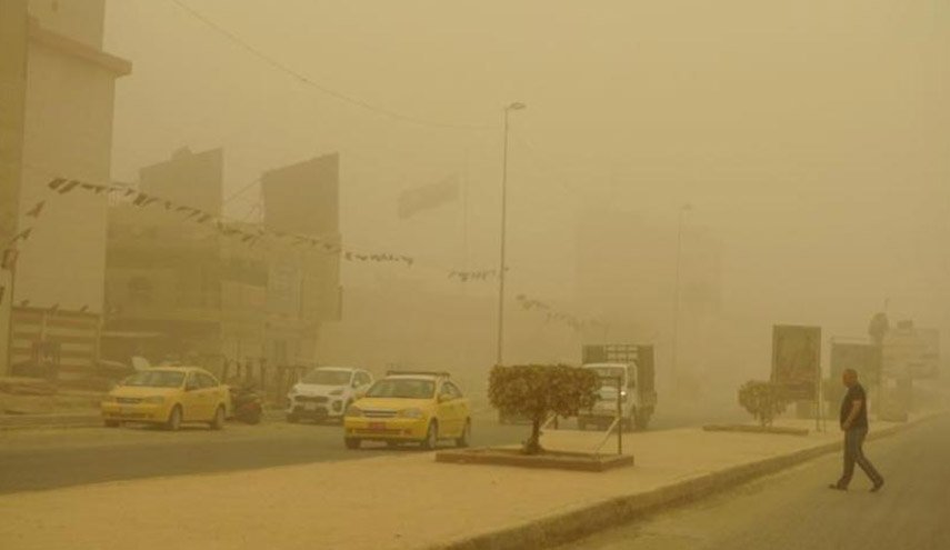 موجة غبار جديدة تغطي سماء العاصمة العراقية بغداد