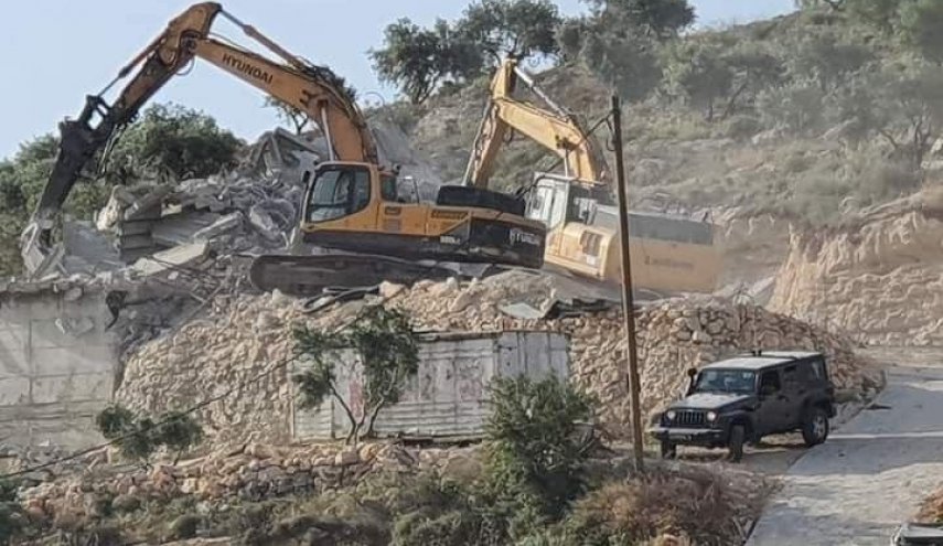 تخریب 4 منزل شهروندان فلسطینی در کرانه باختری
