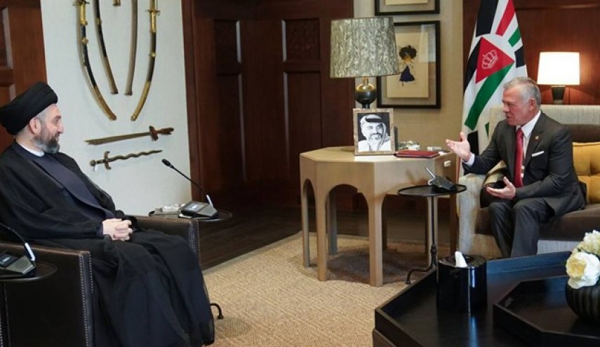 دیدار حکیم با پادشاه اردن/رایزنی درباره آخرین تحولات عراق و منطقه 