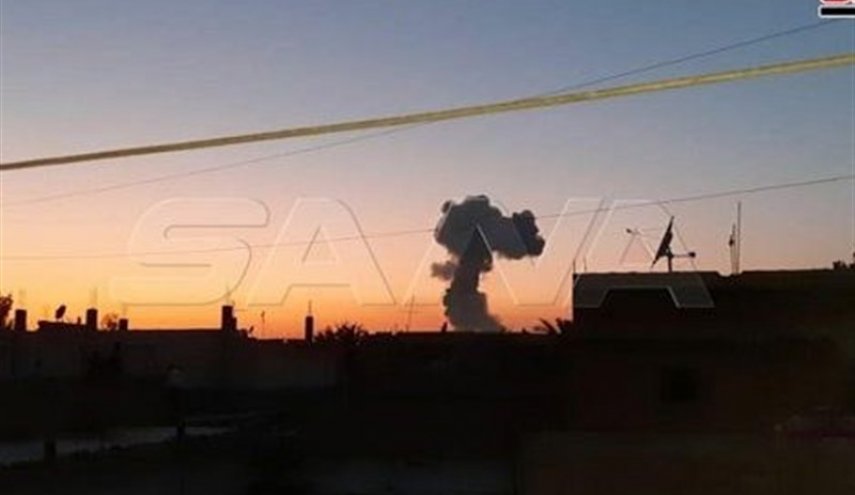 حمله راکتی به پایگاه نظامی آمریکا در منطقه میدان نفتی «العمر» در شرق سوریه