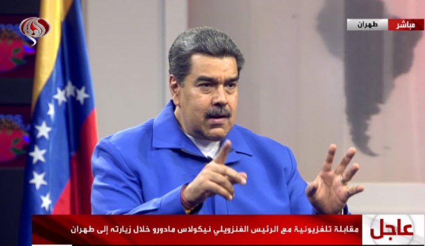 مقابلة تلفزيونية مع الرئيس الفنزويلي خلال زيارته إلى طهران

