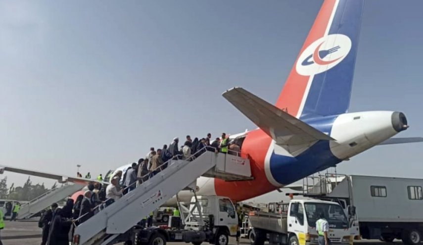 هشتمین پرواز هواپیمای مسافربری در چارچوب آتش‌بس از اردن به فرودگاه صنعا