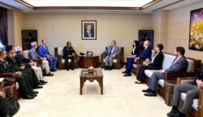وزير الخارجية السوري يبحث مع وفد عسكري نيبالي التعاون الثنائي ومهام قوات (الأندوف)