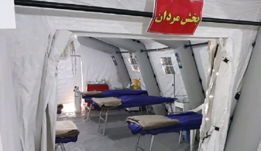 القوة البحرية للجيش الايراني تنشئ مستشفى ميداني في المنطقة المنكوبة بالزلزال بهرمزكان