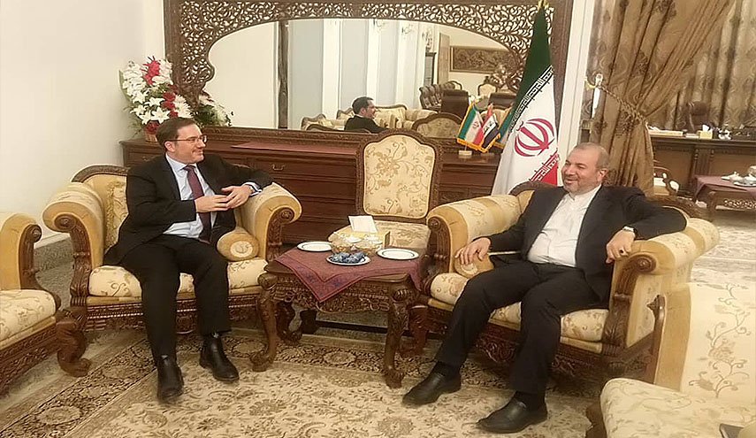 سفير ايران لدى بغداد يستقبل نظيره البريطاني في العاصمة العراقية