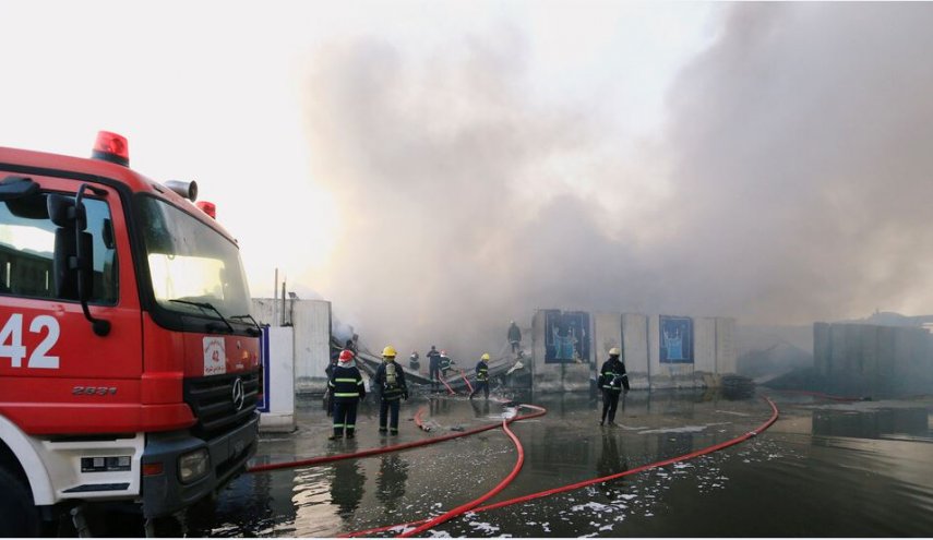 اندلاع حريق داخل مطار المثنى وسط بغداد