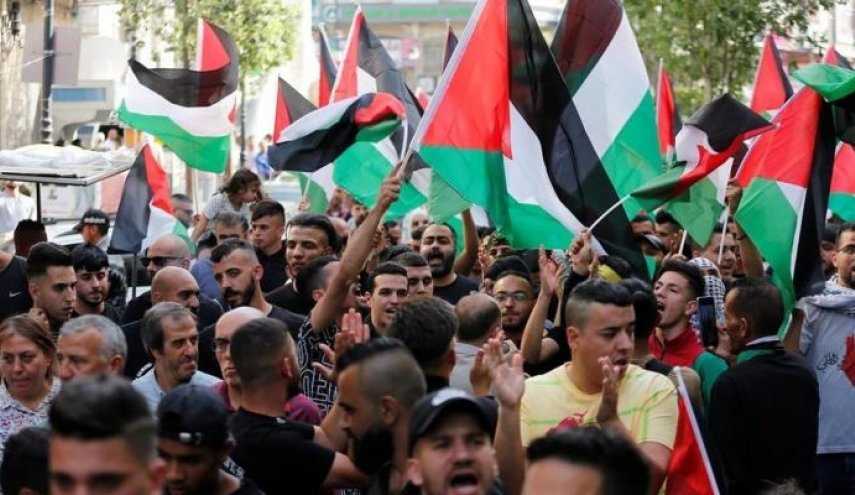 راهپیمایی جهاد اسلامی فلسطین علیه بایدن 