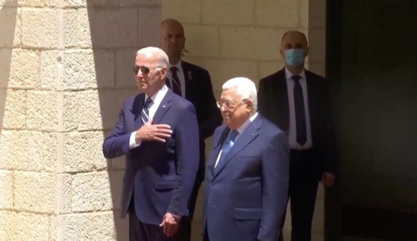 محمود عباس يستقبل الرئيس الامريكي بايدن 