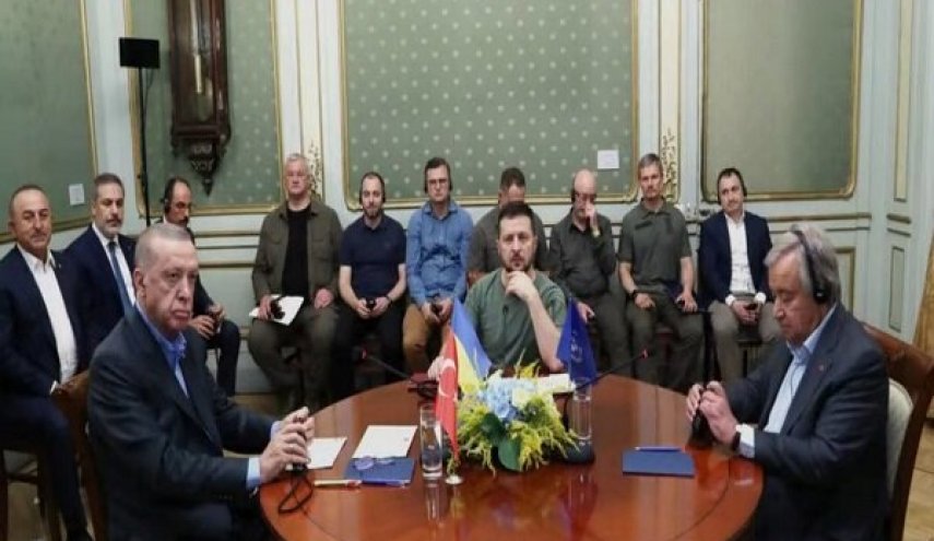 نشست سه‌جانبه گوترش، زلنسکی و اردوغان در اوکراین