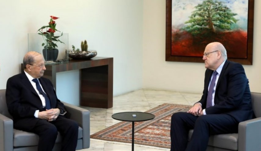 الرئيس اللبناني يلتقى رئيس الحكومة المكلف نجيب ميقاتي