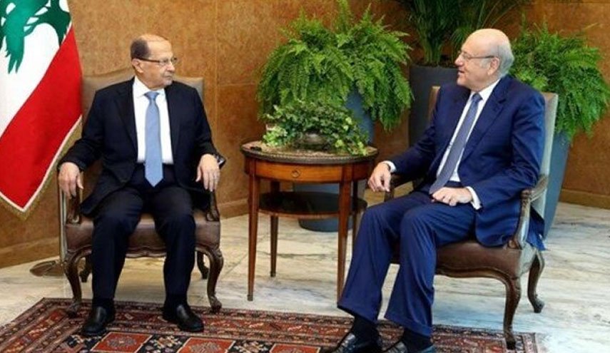 رایزنی دوباره میقاتی با عون برای تشکیل دولت لبنان