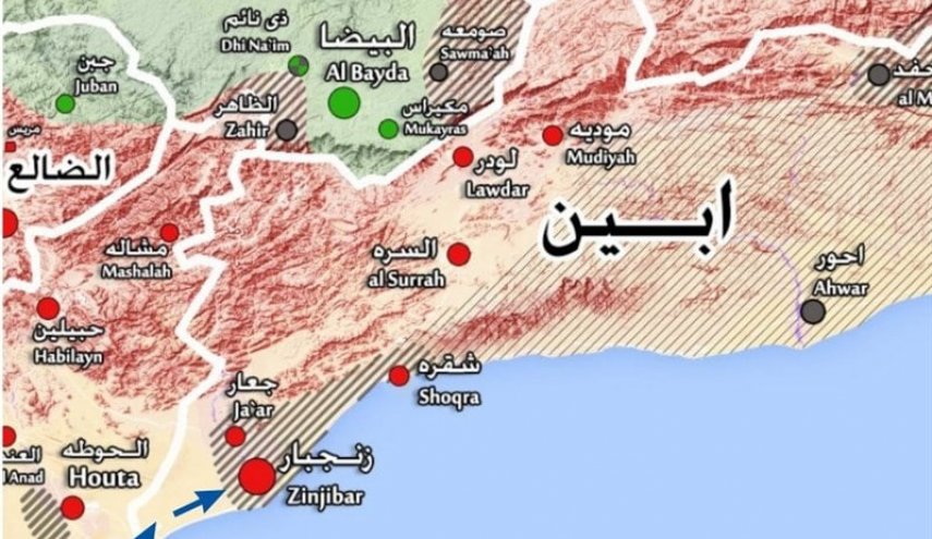 تسلط نیروهای نظامی وابسته به امارات و جدایی طلبان جنوب بر استان ابین یمن