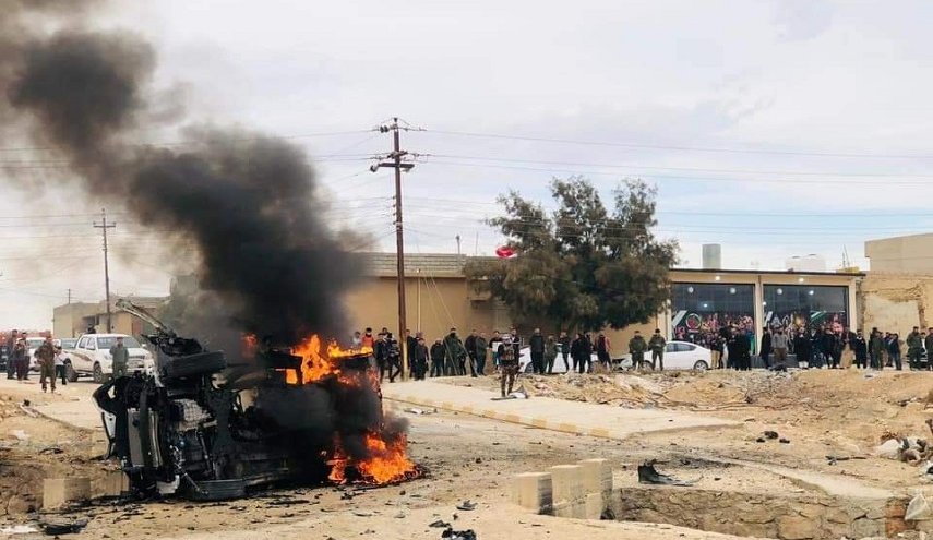 استهداف عجلة أمنية للحشد الشعبي في بغداد
