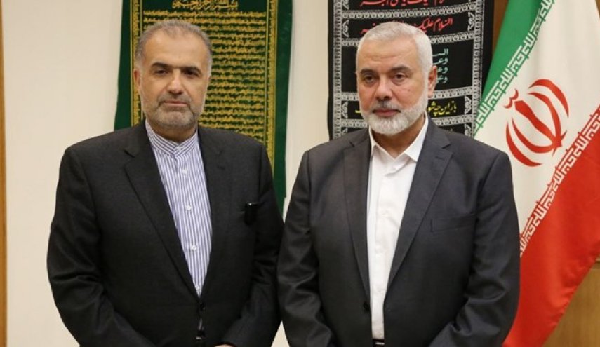 اسماعیل هنیه و هیأت حماس به دیدار سفیر ایران در مسکو رفتند
