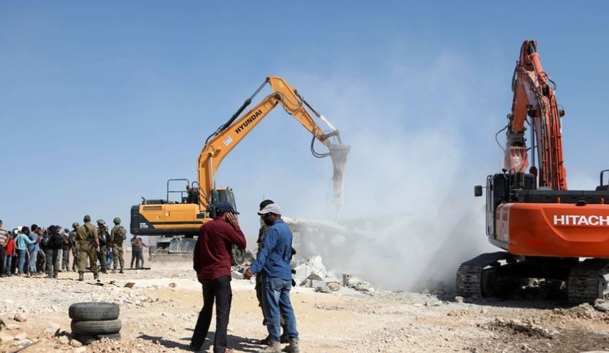 اقدام رژیم اشغالگر به انهدام سه خانه روستایی فلسطینی 