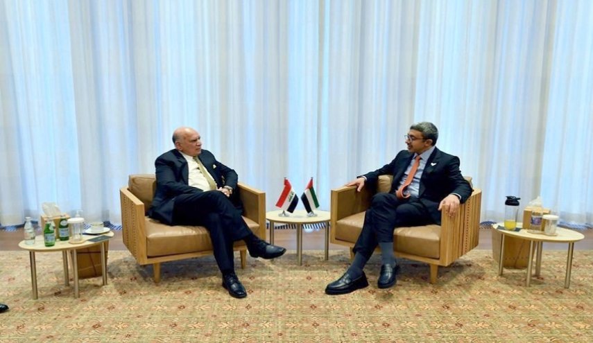 فؤاد حسين وعبدالله بن زايد يبحثان العلاقات الثنائيَّة بين بغداد وأبوظبي