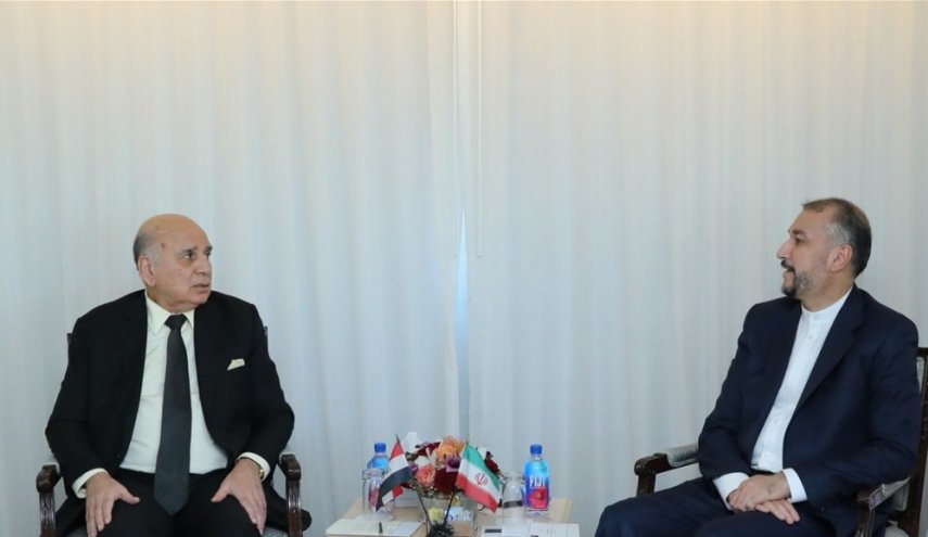 وزيرا خارجية العراق وإيران يؤكدان اهمية تضافر الجهود الدبلوماسية