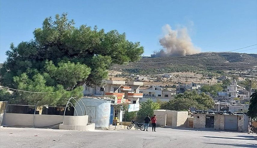 حمله توپخانه ای ارتش ترکیه به روستایی اطراف حلب در سوریه