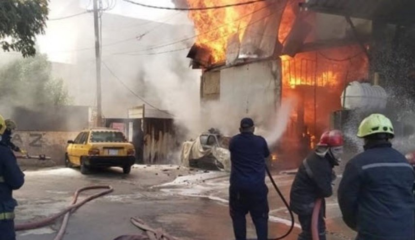 آتش‌سوزی گسترده در بغداد + فیلم
