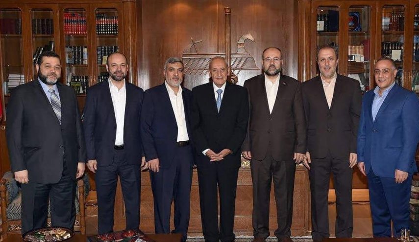 وفد قيادي من 'حماس' يلتقي رئيس مجلس النواب اللبناني في بيروت