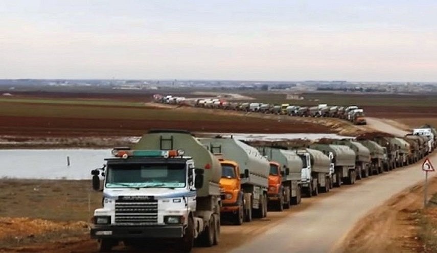 ادامه سرقت نفت و گندم سوریه توسط اشغالگران آمریکایی