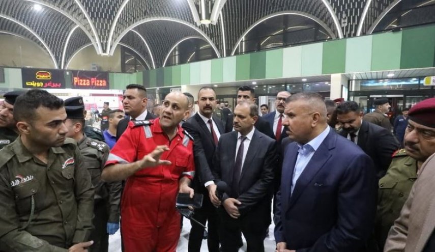 وزير الداخلية العراقي يصدر توجيها يخص حريق مطار بغداد