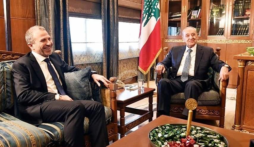 ملاقات باسیل با رئیس پارلمان لبنان در عین التینه 