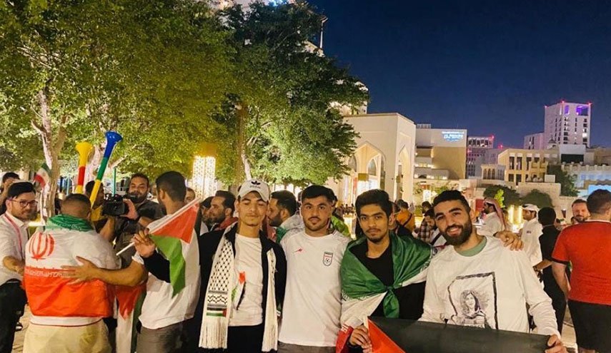 حمایت مردم فلسطین از ایران برای بازی در مقابل آمریکا