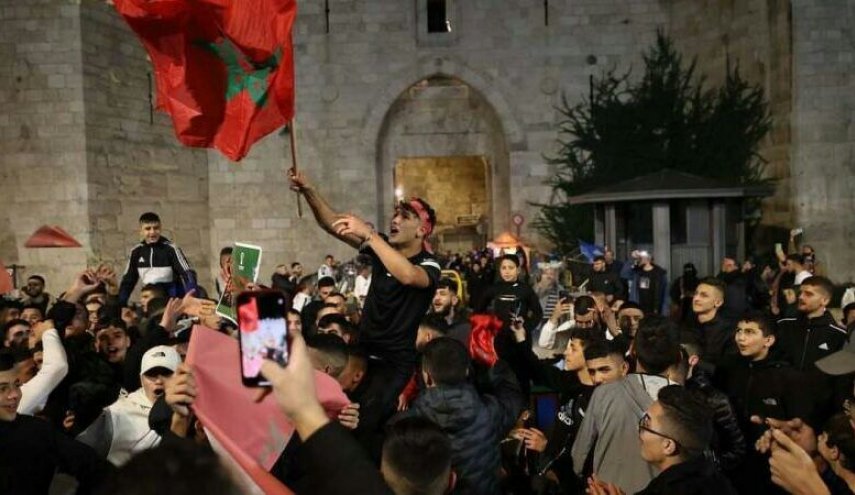 حمله صهیونیست‌ها به جشن فلسطینیان پس از پیروزی مغرب