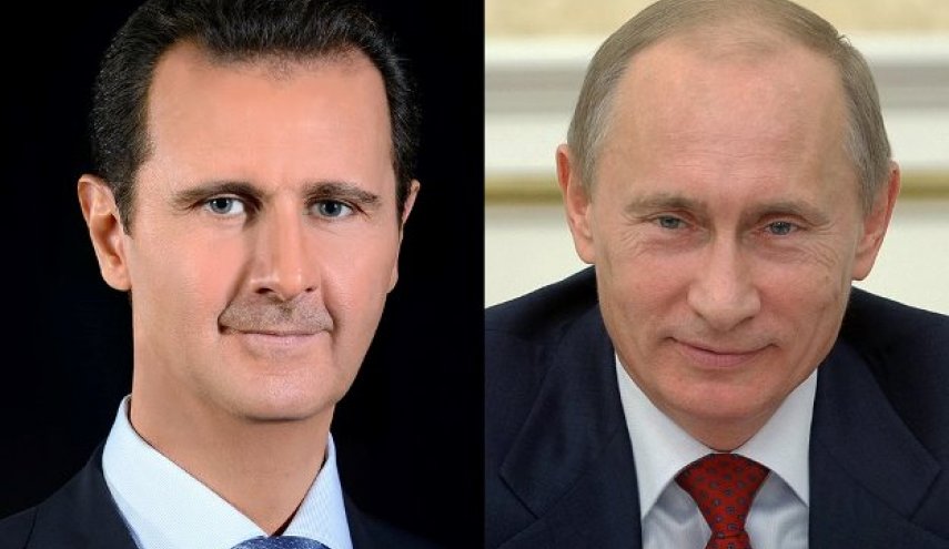 الرئيسان الأسد وبوتين يتبادلان التهنئة بمناسة حلول العام الجديد