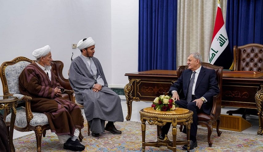  الرئيس العراقي يستقبل وفد مجلس علماء الشيعة في أفغانستان